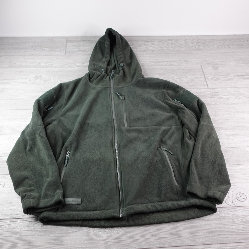 Baerskin Tactical Hoodie 4.0 Mens Medium Green Pockets Full Zip Fleece Army